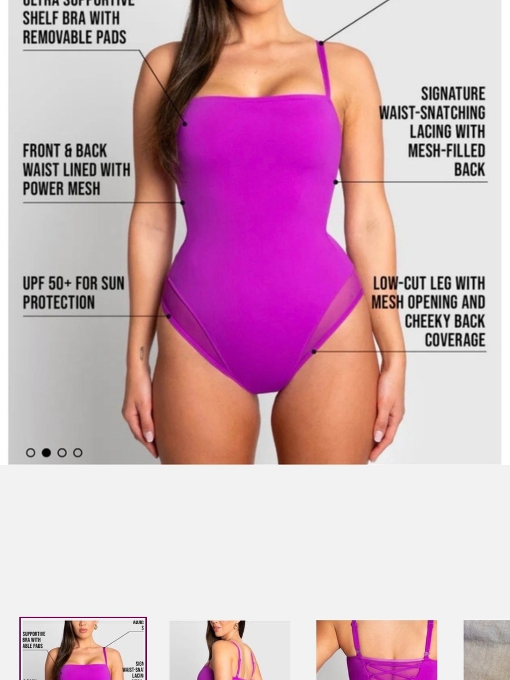Women’s One-Piece Swimsuit - Vibrant Purple